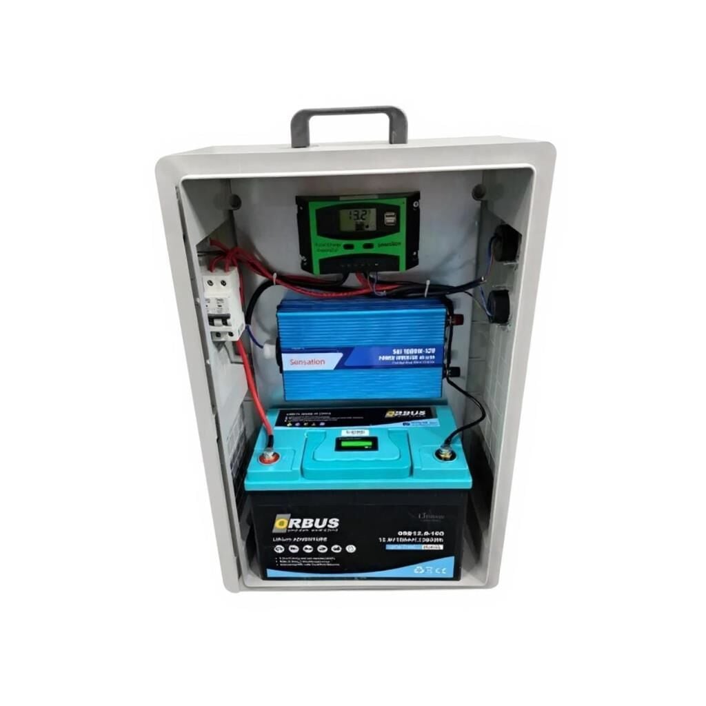 Lityum Güneş Enerji Paketi – 280W Panel 100Ah LiFePO4 Akü 1000W İnverterli Solar Sistem