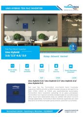TommaTech Uno Hybrid 5.0kW Tek Faz İnverter