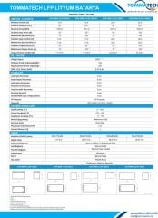 TommaTech Marine ABS Kasa 12.8V 200Ah LFP Lityum Batarya