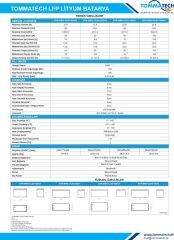 TommaTech Marine ABS Kasa 12.8V 200Ah LFP Lityum Batarya