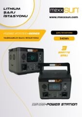 mexxsun 540Wh taşınabilir güç istasyonu