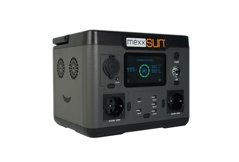 mexxsun 540Wh taşınabilir güç istasyonu