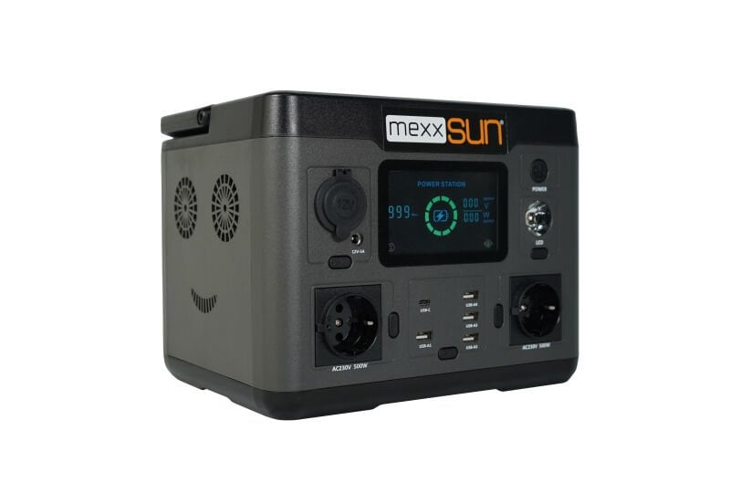 mexxsun 540Wh taşınabilir güç istasyonu