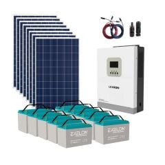Polykristalli Bağ Evi Paketi (PAKET 8) 6.2kW MPPT İnverter 8x295W Panel 8x100Ah Jel Akü