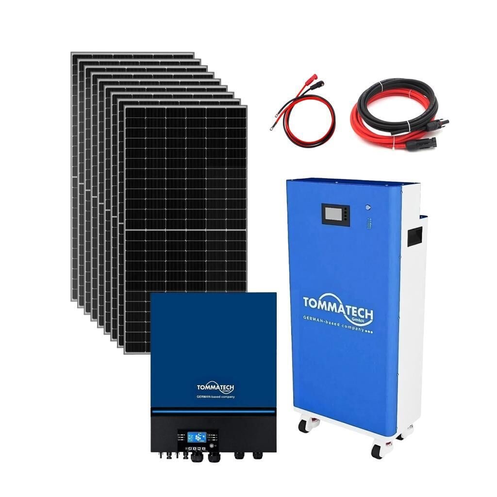 TommaTech 14.3kW Lityum Akülü 11kW MPPT İnverterli Hazır Solar Enerji Paketi