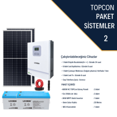 MONOKRİSTALLİ KÜÇÜK EV PAKETİ (PAKET 2)