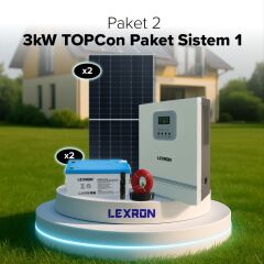 MONOKRİSTALLİ KÜÇÜK EV PAKETİ (PAKET 2)