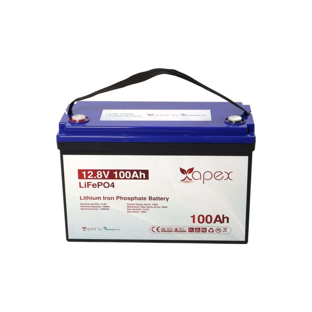 Apex 12.8V 100Ah LiFePO4 Lityum Akü
