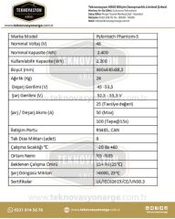 Pylontech Phantom-S Lityum Akü 48 Volt 50 Amper 2.4 kW