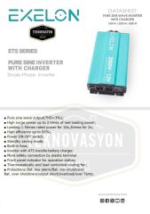 Teknovayon Arge Exelon 12 V 2000W Tam Sinüs Şarjlı UPS inverter