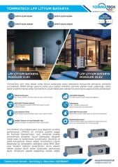 TommaTech Modüler Serisi 25.6V 204AH G2 LFP Lityum Batarya