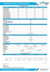 TommaTech Modüler Serisi 25.6V 204AH G2 LFP Lityum Batarya