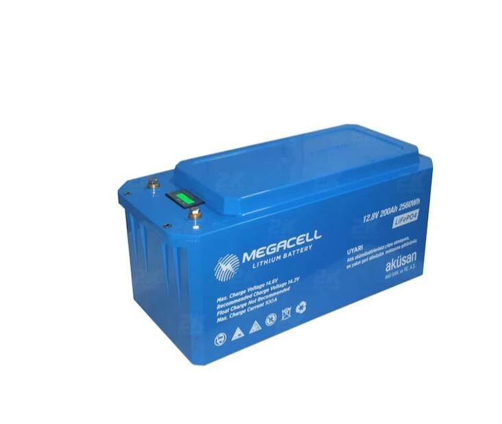 Megacell 12.8 V 200 Ah Marin Abs Lityum Akü