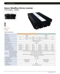 Alpex 1500 Watt İnvertör 12V-220V Çevirici İnverter