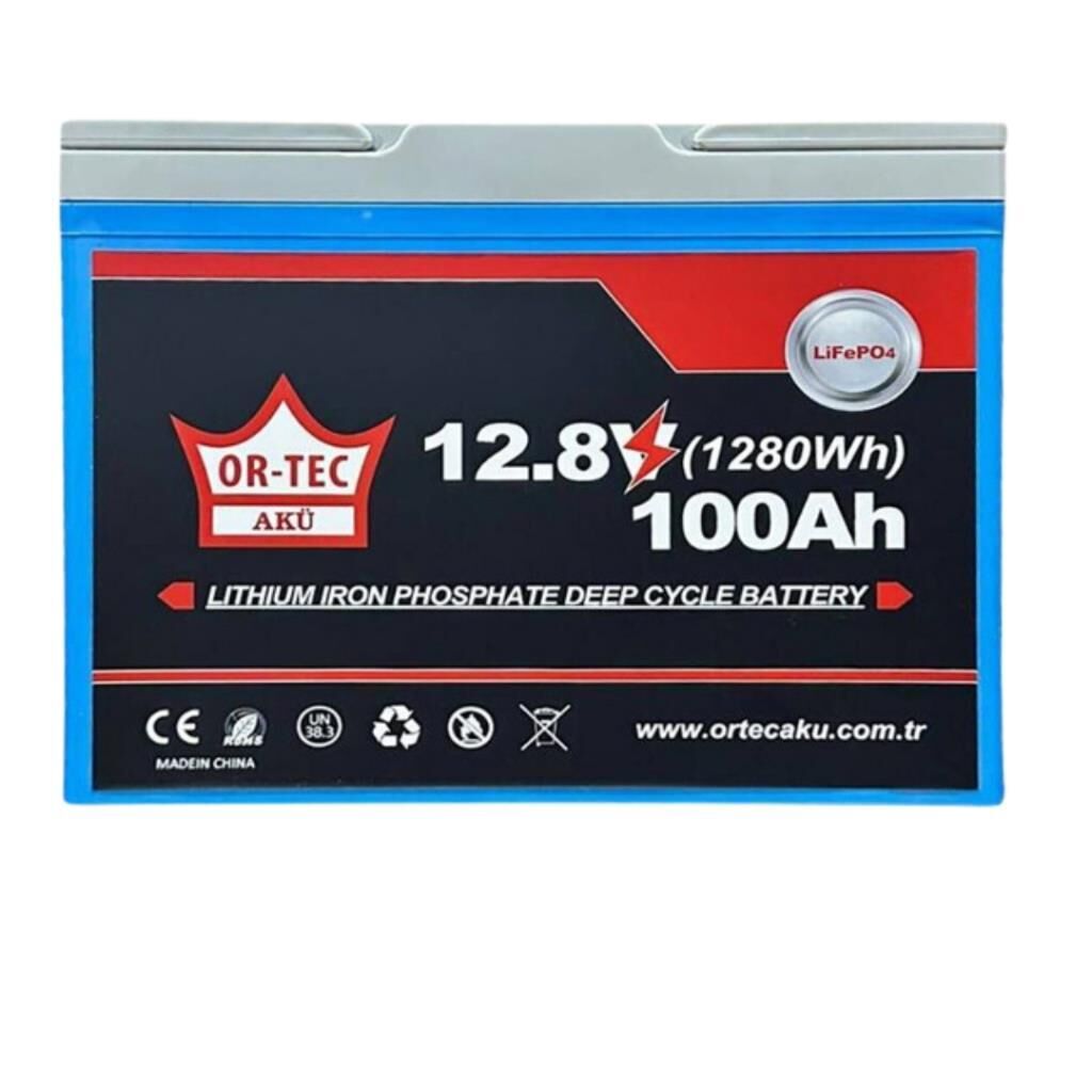 Ortec 12.8V 100 Ah Lithium Akü