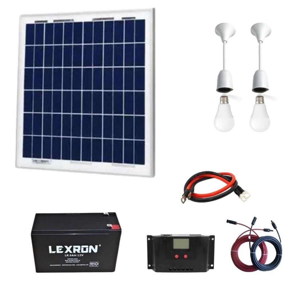 10 WATT SOLAR PANEL LIGHTING PACKAGE SOLAR PACKAGE Bağ Evi Off Grid Package