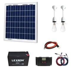 10 WATT SOLAR PANEL LIGHTING PACKAGE SOLAR PACKAGE Bağ Evi Off Grid Package