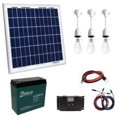 50 Watt Güneş Paneli Aydınlatma Paketi Solar Paket