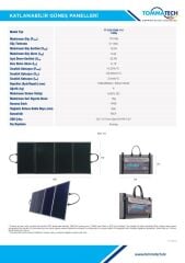 TommaTech Easy Life 110Wp Katlanabilir Güneş Paneli